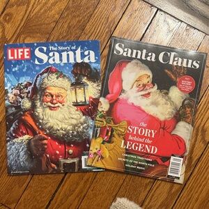 Two Santa themed holiday special edition magazines. Good condition!